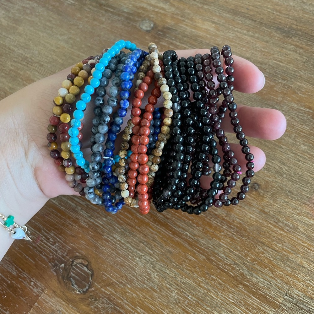 Energy bead bracelet bundle
